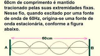 EM  Física 2  Ondulatória  Ondas Estacionárias Problema 1 [upl. by Besnard536]