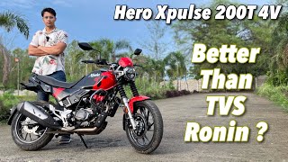 2023 Hero Xpulse 200T 4V Review  Better Than TVS Ronin 225 [upl. by Nalyd]