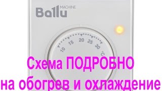 Ballu BMT1 подключение на обогрев и охлаждение  упрощенная схема термостата [upl. by Haskins875]