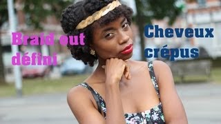 Coiffure Cheveux Crépus  Mon 1er Braid out réussi [upl. by Norvil]