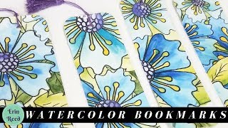 Handmade Watercolor Bookmarks made from Custom Designed Paper [upl. by Mosenthal406]