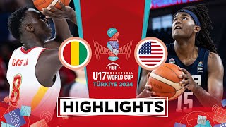 Guinea 🇬🇳 vs USA 🇺🇸  Highlights  FIBA U17 Basketball World Cup 2024 [upl. by Slaughter256]