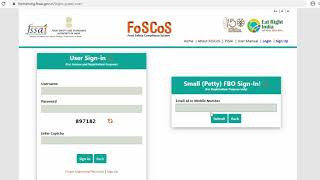 FoSCoS Homepage Explained  FSSAI [upl. by Miner]