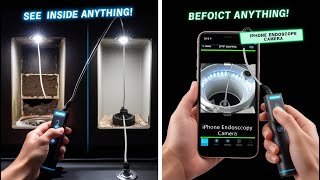 iPhone Endoscopy Camera with Lights｜Borescope Camera with 8 LED Lights｜Rassell View [upl. by Analat]