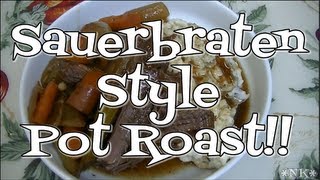 Sauerbraten Style Pot Roast Noreens Kitchen [upl. by Ynohta]