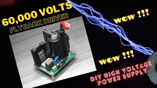 Simple DIY High voltage power supply using Flyback transformer [upl. by Deeas]