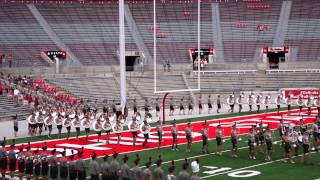 OSUMB 8 29 2015 Band Family Concert Ramp and Buckeye Battle Cry [upl. by Yssis710]