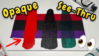 Opaque VS Transparent Paint  Learn This To Become A Better Painter [upl. by Yrailih855]