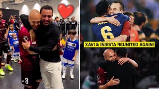 ❤️ Iniesta amp Xavi Shared an Warm Hugs in their Emotional Reunion in Japan [upl. by Ahsem]