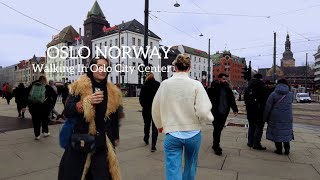 OSLO NORWAY Virtual Walking Tour In Oslo City Center March🇳🇴 4k60ftp [upl. by Aleacin]