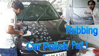 Car detailing Rubbing and Polishing  3M rubbing compound  nitto rai  part 1 [upl. by Ludlew928]