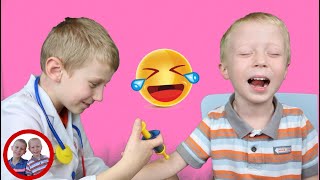 Doctor set toys Best Videos CompilationFunny stories for kidsMike and Jake pretend playDoctor kit [upl. by Nnyleve563]