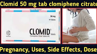 Clomid 50 mg tablet uses in hindiurdu  clomiphene citrate 50 mg  uses side effects dose [upl. by Shurwood]