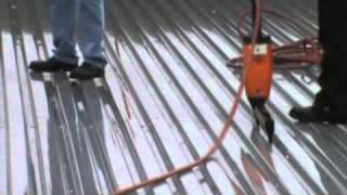 Mechanical attachment of steel deck [upl. by Bussy]