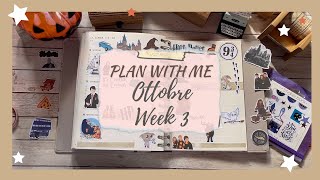 PLAN WITH ME  OTTOBRE week 3 agenda kokonote  Tema Harry Potter [upl. by Airan]