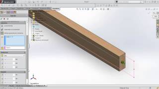 Simulacion en SolidWorks de esfuerzo cortante en vigas2 [upl. by Salina22]