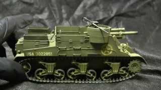 135th scale Vintage Italeri M7 Priest model showcase video [upl. by Airahs142]