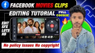 Facebook Movie Clips Editing 💁  How To Video Editing For Facebook page  No Issue  No Copyright [upl. by Jews]