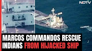 Indian Navy Secures Hijacked Vessel  How Indian Navy MARCOS Commandos Rescued 15 Indians On Board [upl. by Helaina510]