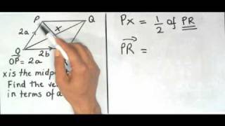 GCSE Maths Finding half of a Vector [upl. by Arah]