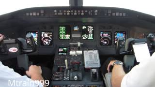 Crj200 cockpit takeoff dtw 3 [upl. by Glaab114]