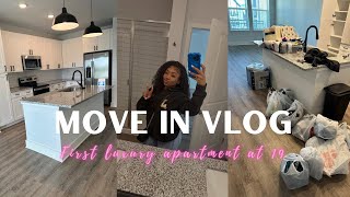 MOVING INTO MY LUXURY APARTMENT AT 19 new beginnings  empty apt tour  settling in  more 🥹 [upl. by Pooi]