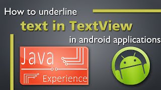 How to underline text in Android TextView [upl. by Marius]