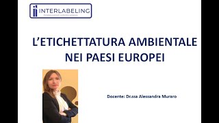 Letichettatura ambientale nei paesi europei [upl. by Darrelle]