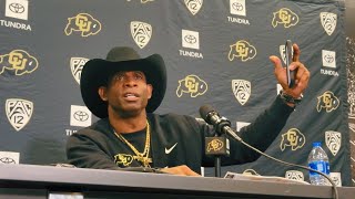 Coach Prime Addresses Media After 1st Colorado Spring Practice Deion Sanders Press Conference [upl. by Eenor]