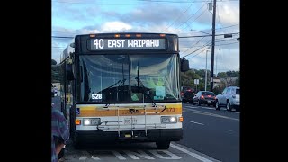 Thebus Honolulu Bus 673 Gillig Low Floor 40 Ft Route 40 East Waipahu [upl. by Bergman]