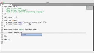 9 NODE JS PROCESS STDIN STDOUT [upl. by Amehsyt]