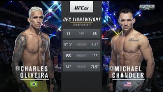 CHARLES OLIVEIRA VS MICHAEL CHANDLER FULL FIGHT UFC 262 [upl. by Spillihp]