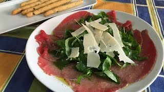 Carpaccio di Manzo Rucola e Grana [upl. by Moffit]