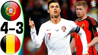 Portugal vs Belgium 43  All Goals and Highlights 2024 💥 RONALDO [upl. by Fredel]