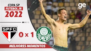 SÃO PAULO 0 X 1 PALMEIRAS  MELHORES MOMENTOS  COPA SÃO PAULO DE FUTEBOL JR  geglobo [upl. by Asirahc]