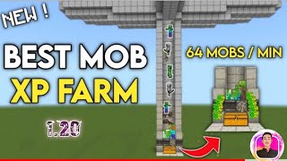 BEST MOb XP farm in 120 Minecraft Pocket amp Badrock edition [upl. by Middendorf]