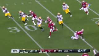 49ERS SANFRANCISCO Trenton Cannon 68 yd return in Niners vs Packers match Sept 26 2021 [upl. by Anayet]