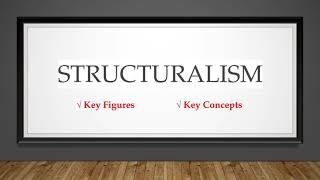 Structuralism  Main Figures amp Key Concepts Literary Criticism [upl. by Chretien]