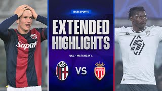 Bologna vs Monaco Extended Highlights  UCL League Phase MD 4  CBS Sports Golazo [upl. by Jakie]