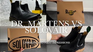 DR MARTENS 2976 CHELSEA BOOTS VS SOLOVAIR HISHINE DEALER BOOTS  UNBOXING AND FIRST IMPRESSIONS [upl. by Annoyed]