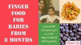 Finger foods for babies from 8 Months  അറിയേണ്ടതെല്ലാം [upl. by Enahc]