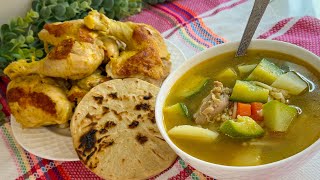 Sopa de pollo Salvadoreña tradicional así como la hacia mi abuela en el campo [upl. by Nilson]