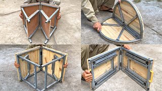 DIY  Craftsmans Ideas4 Smart Folding Table Projects You Should SeeMetal Smart Folding Utensils [upl. by Dodwell655]