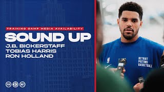 Training Camp Media Availability  JB Bickerstaff Tobias Harris amp Ron Holland [upl. by Uel]