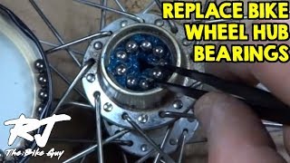 How To Replace Bike Wheel Hub Bearings [upl. by Atteynot]