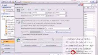 Outlook Tutorial Deutsch Programmeinstellungen [upl. by Thagard114]