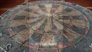 1990s UNICORN Maestro round wire Dart Board repair repaint restore [upl. by Hsatan]