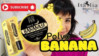 POLVO BANANA  de Italia Deluxe  🍌🍌🍌 probando probandomaquillaje y Primer de MAQUILLAJE [upl. by Nikoletta400]