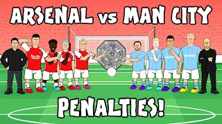 ARSENAL vs MAN CITY Penalty ShootOut Community Shield Goals Highlights 2023 De Bruyne Rodri [upl. by Leugimesoj828]