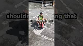 Who hired this guy🤦🏼‍♀️💀 scooter skatepark security police comedy funny skit [upl. by Lorrad]